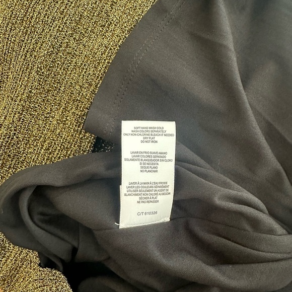 Designer Lenna Dress Gold  Metallic Cut-out Maxi M/L NWOT - Picture 11 of 16